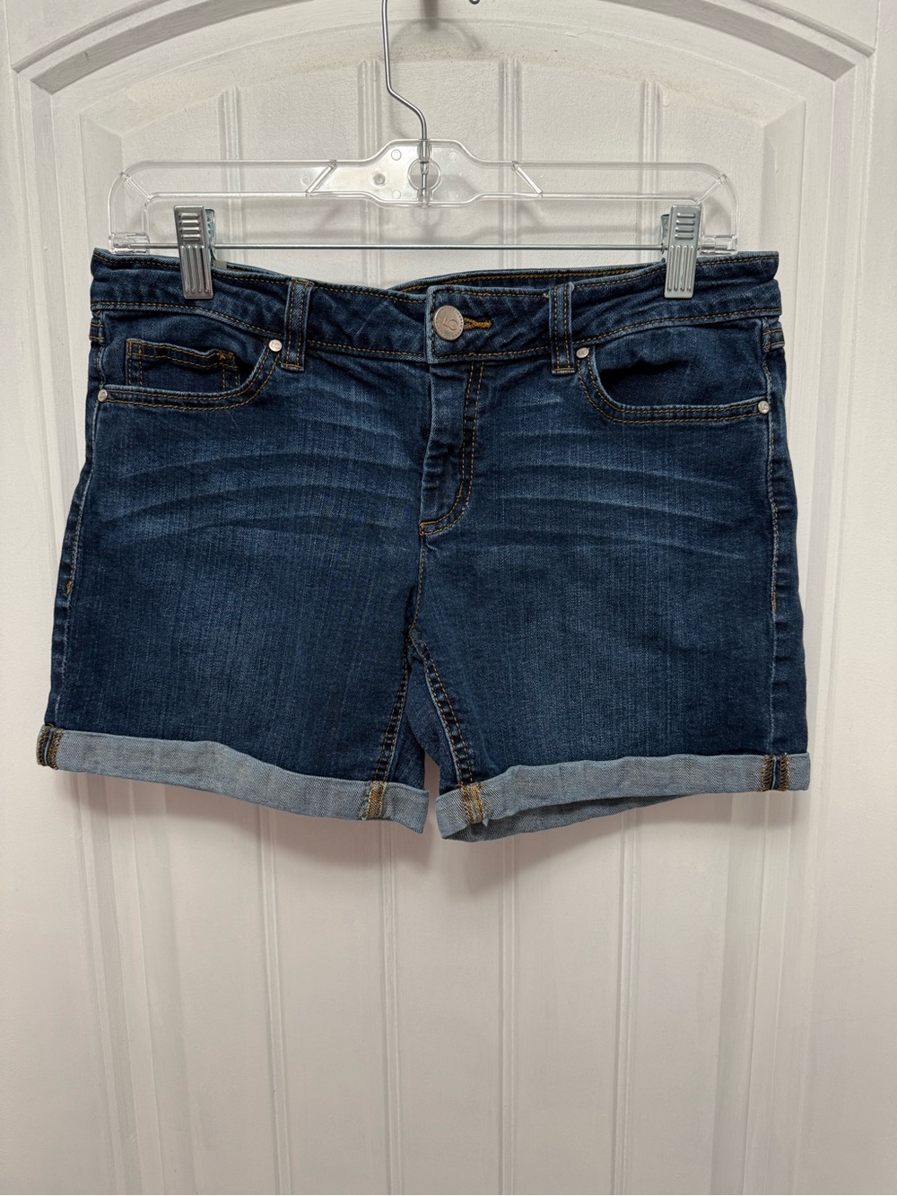 Lauren Conrad Size 6 Boyfriend Shorts Womens Dark Wash Blue Denim (45-5)
